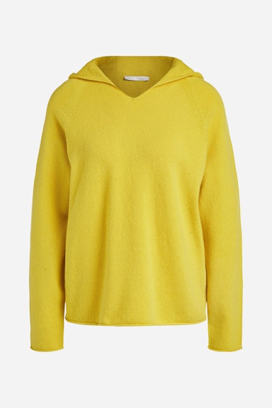 Bild 6 von Knitted jumper with hood in warm olive | Oui