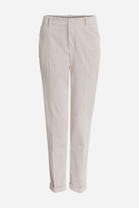 Corduroy trousers with crease