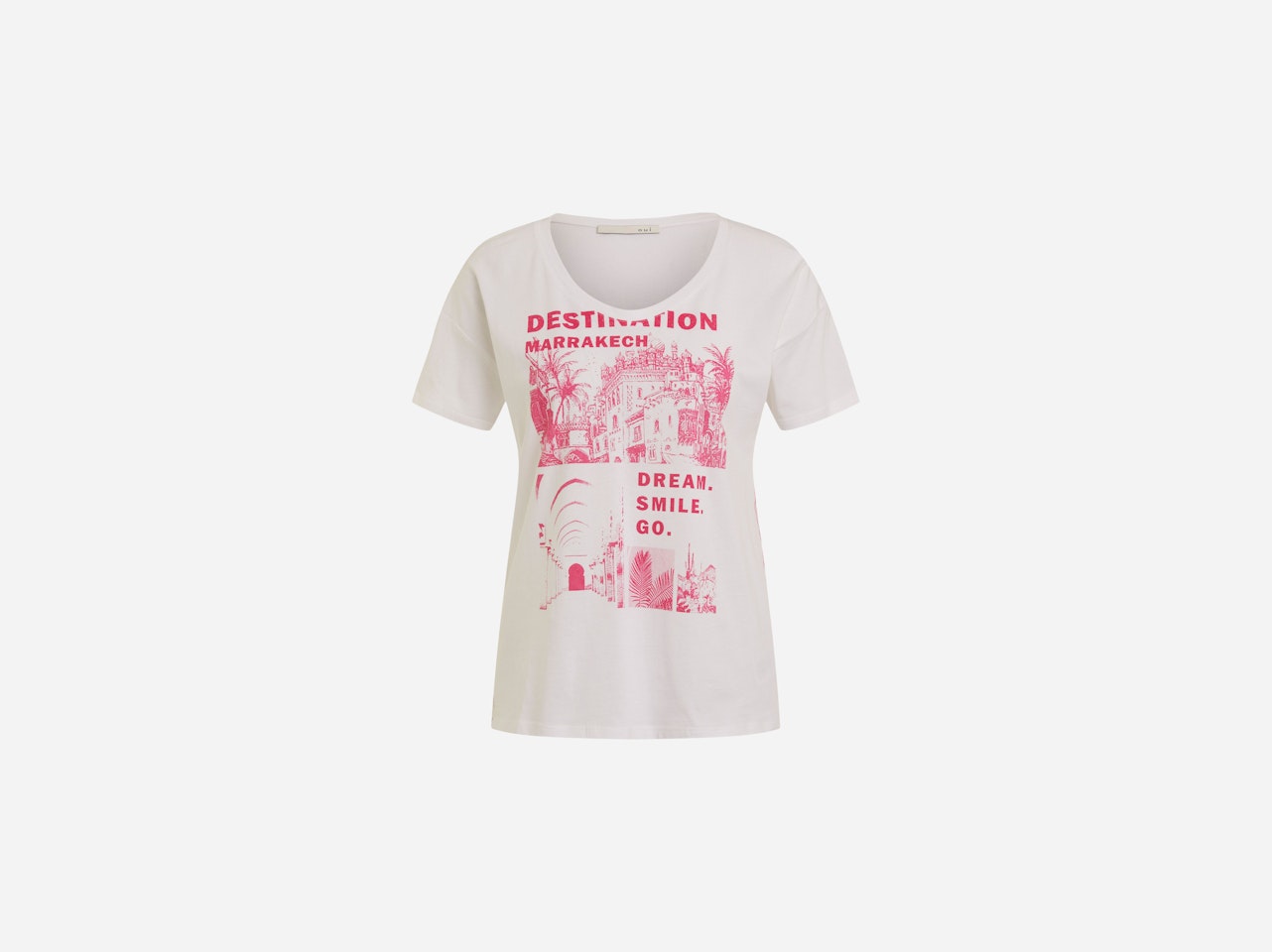 Bild 7 von T-shirt with placed print in optic white | Oui