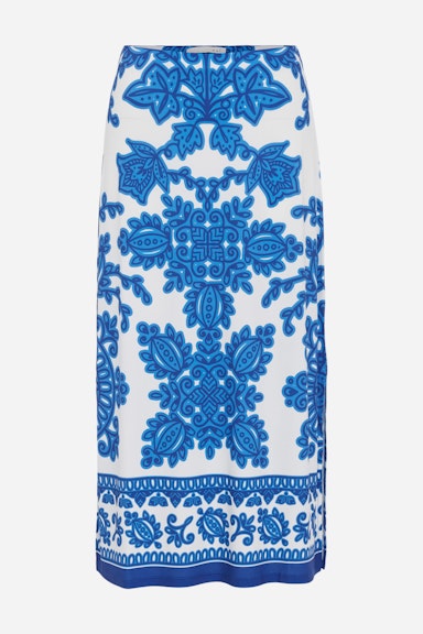 Bild 8 von Midi skirt in trendy print in white blue | Oui