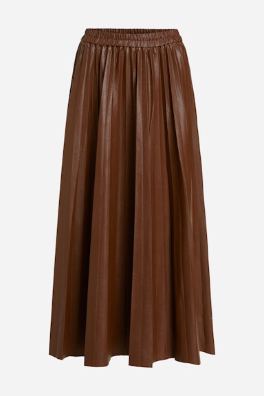 Bild 8 von Pleated skirt  made from vegan leather in light brown | Oui