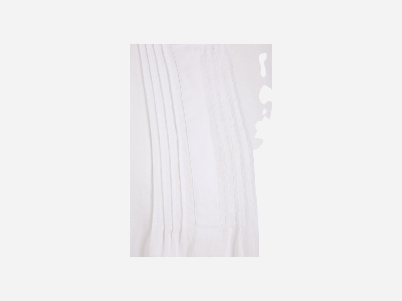 Bild 9 von Linen dress with jersey patch in optic white | Oui