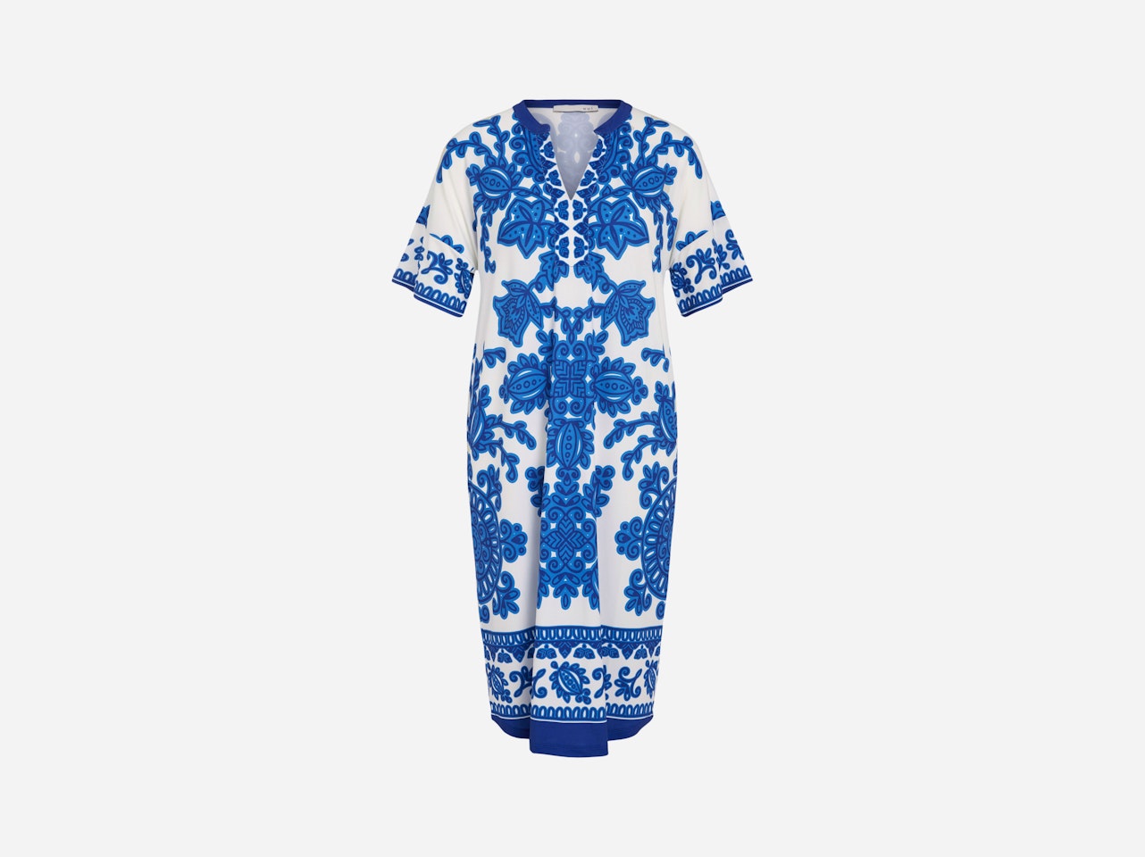 Bild 7 von Kleid im Ornament Druck in white blue | Oui