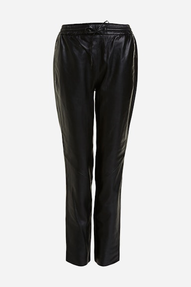 Bild 8 von Leather trousers jogger style in black | Oui