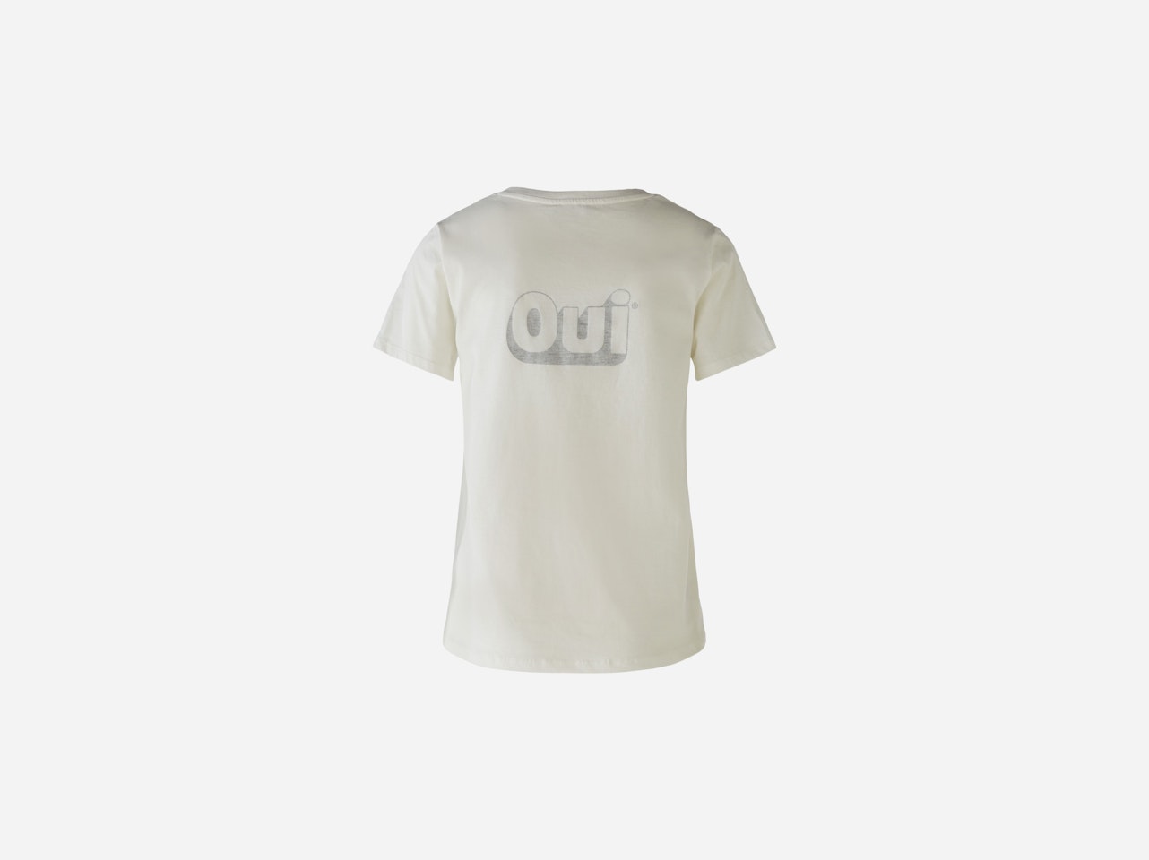 Bild 9 von T-shirt with vintage logo in cloud dancer | Oui