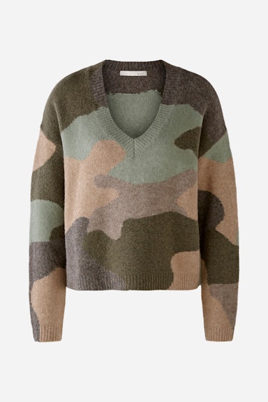 Bild 6 von Knitted jumper knitted in jacquard in lt camel green | Oui