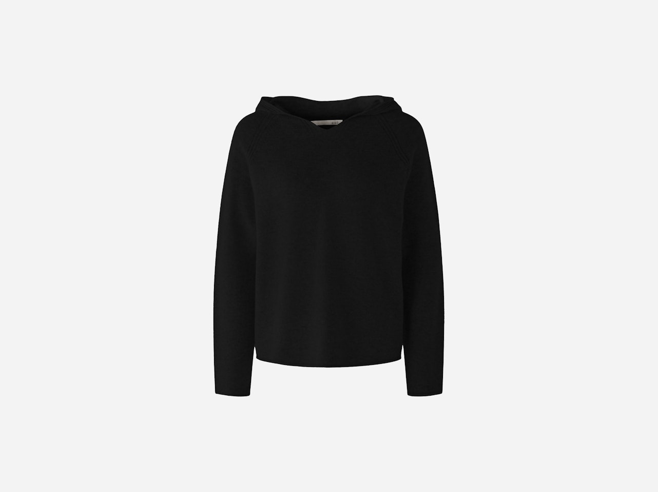 Bild 1 von Knitted jumper with hood in black | Oui