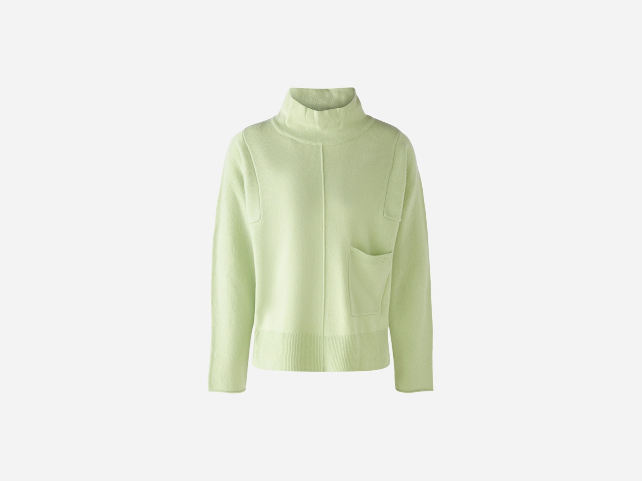 Bild 7 von Knitted jumper  with stand-up collar in light green | Oui