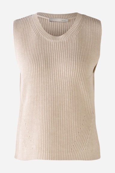 Bild 6 von Knitted slipover in 100% cotton in light beige mel | Oui