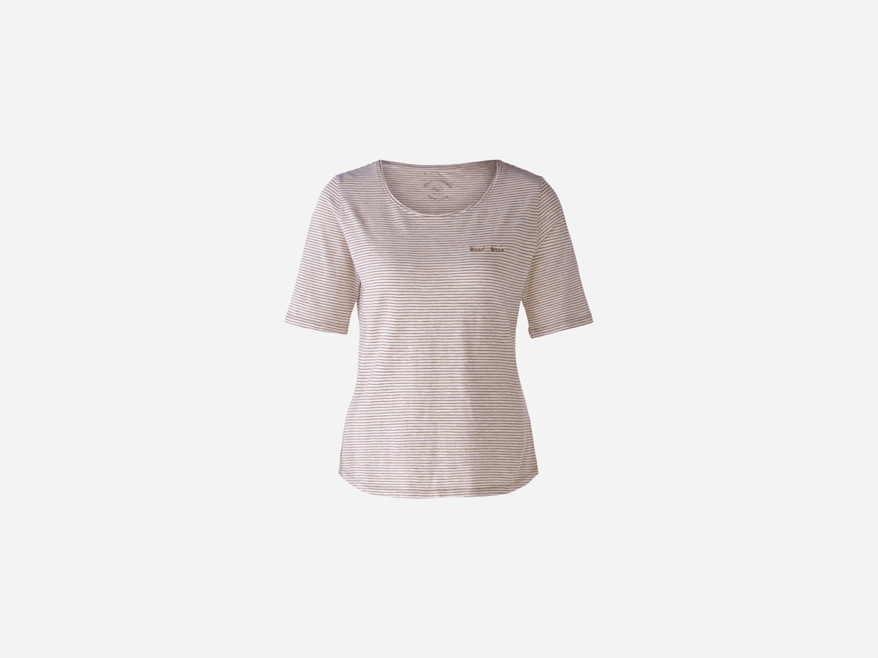 Bild 1 von T-Shirt mit Streifen in white camel | Oui