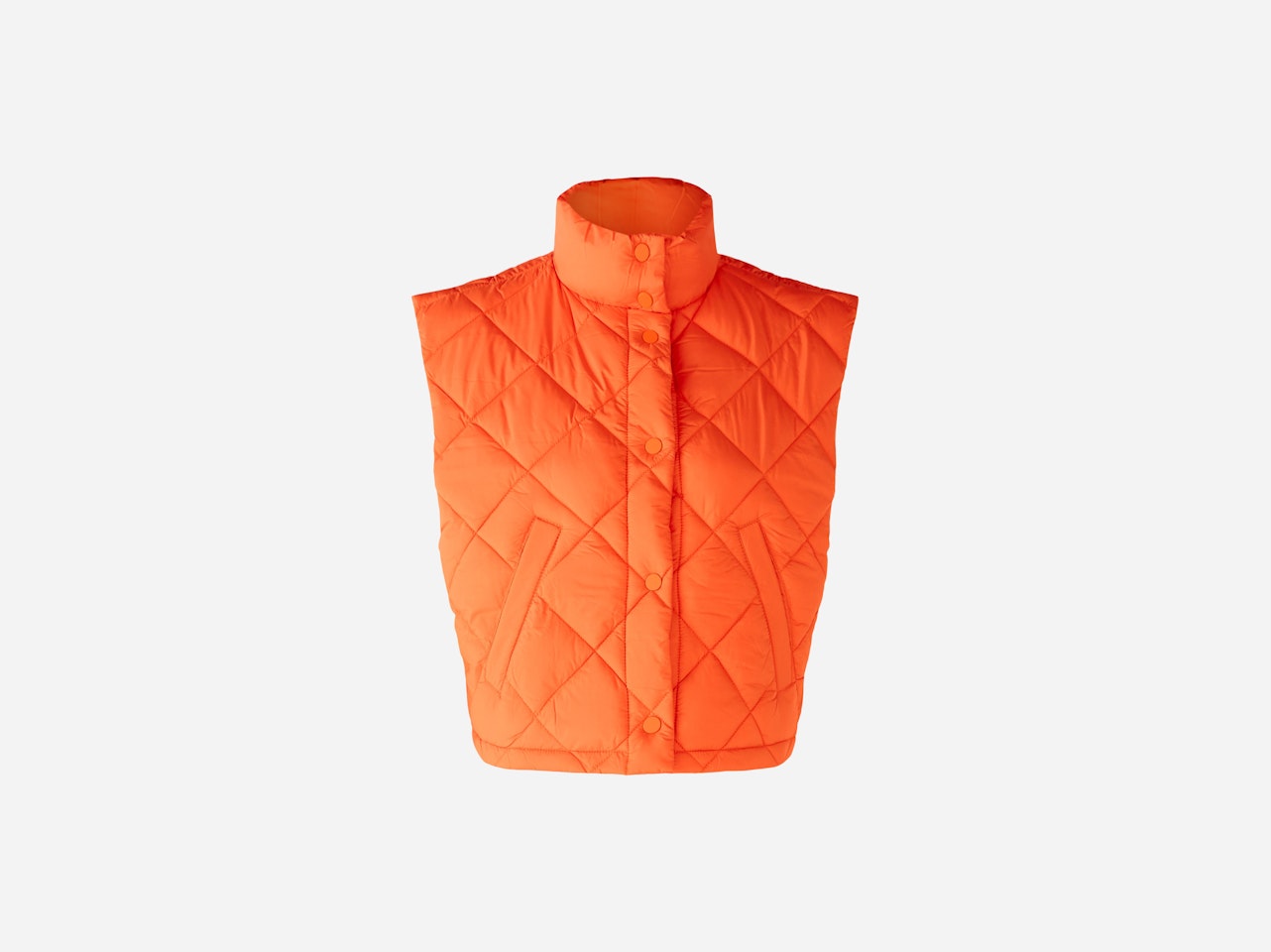 Bild 7 von Waistcoat in quilted nylon in vermillion orange | Oui