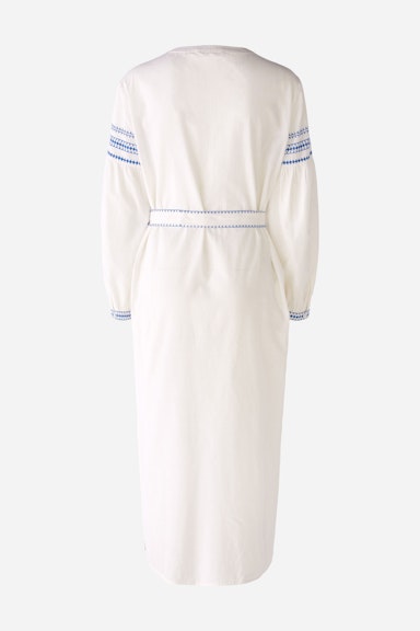 Bild 9 von Maxi dress made of cotton with contrast embroidery in white blue | Oui