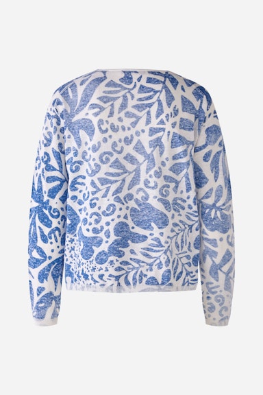 Bild 8 von Knitted jumper linen-cotton blend in white blue | Oui