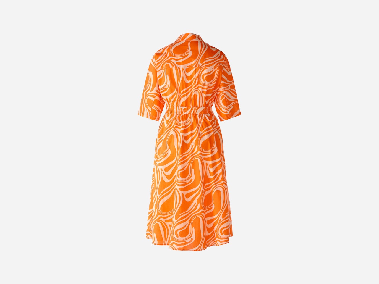 Bild 9 von Hemdblusenkleid in reiner Baumwolle in dk orange white | Oui