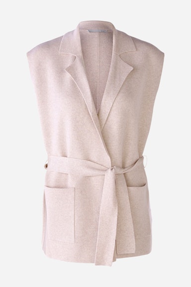 Bild 2 von Waistcoat in cotton blend in light beige mel | Oui