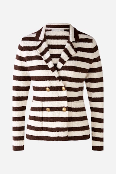 Bild 8 von Knitted blazer cotton blend in offwhite brown | Oui