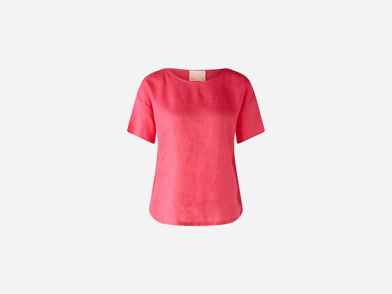 Bild 1 von Linen blouse with jersey patch in raspberry sorbet | Oui