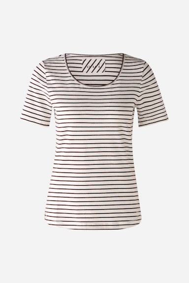 Bild 6 von T-Shirt elastische Baumwolle in white brown | Oui