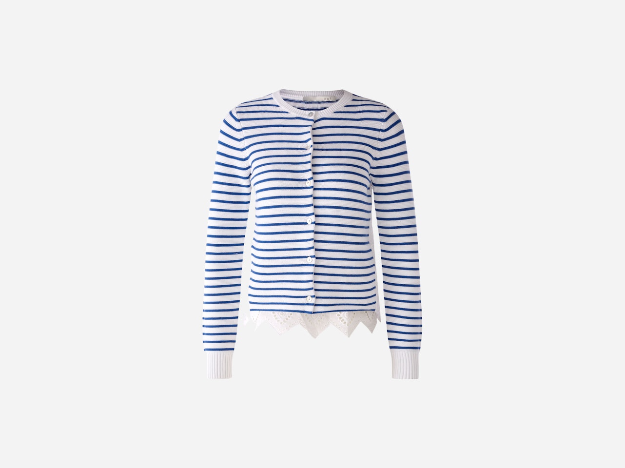 Bild 1 von Cardigan patched in pure cotton in offwhite blue | Oui