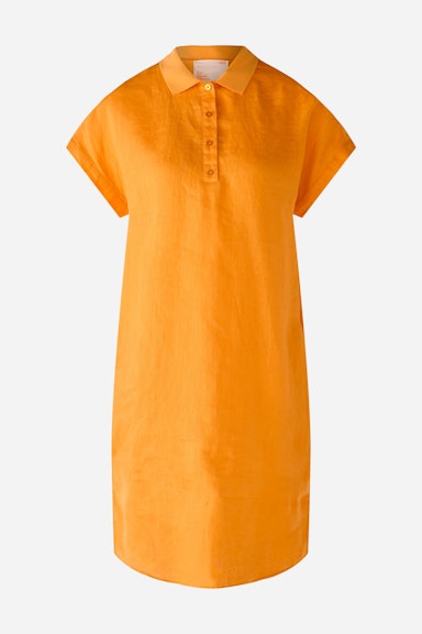 Bild 2 von Linen dress with jersey patch in flame orange | Oui