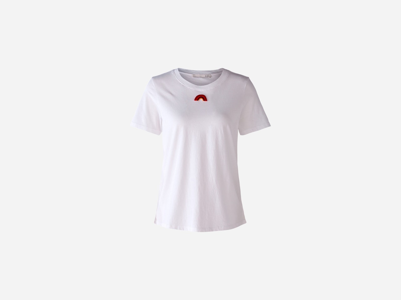 Bild 1 von T-Shirt in Baumwolle mit Stickerei in optic white | Oui