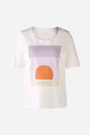 Bild 6 von T-shirt with placed motif in optic white | Oui