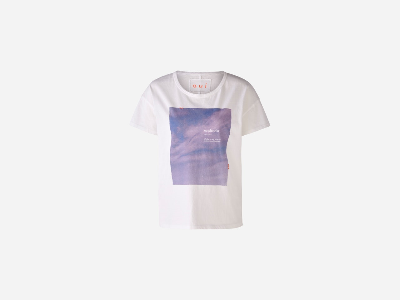 Bild 7 von T-shirt with placed motif in optic white | Oui