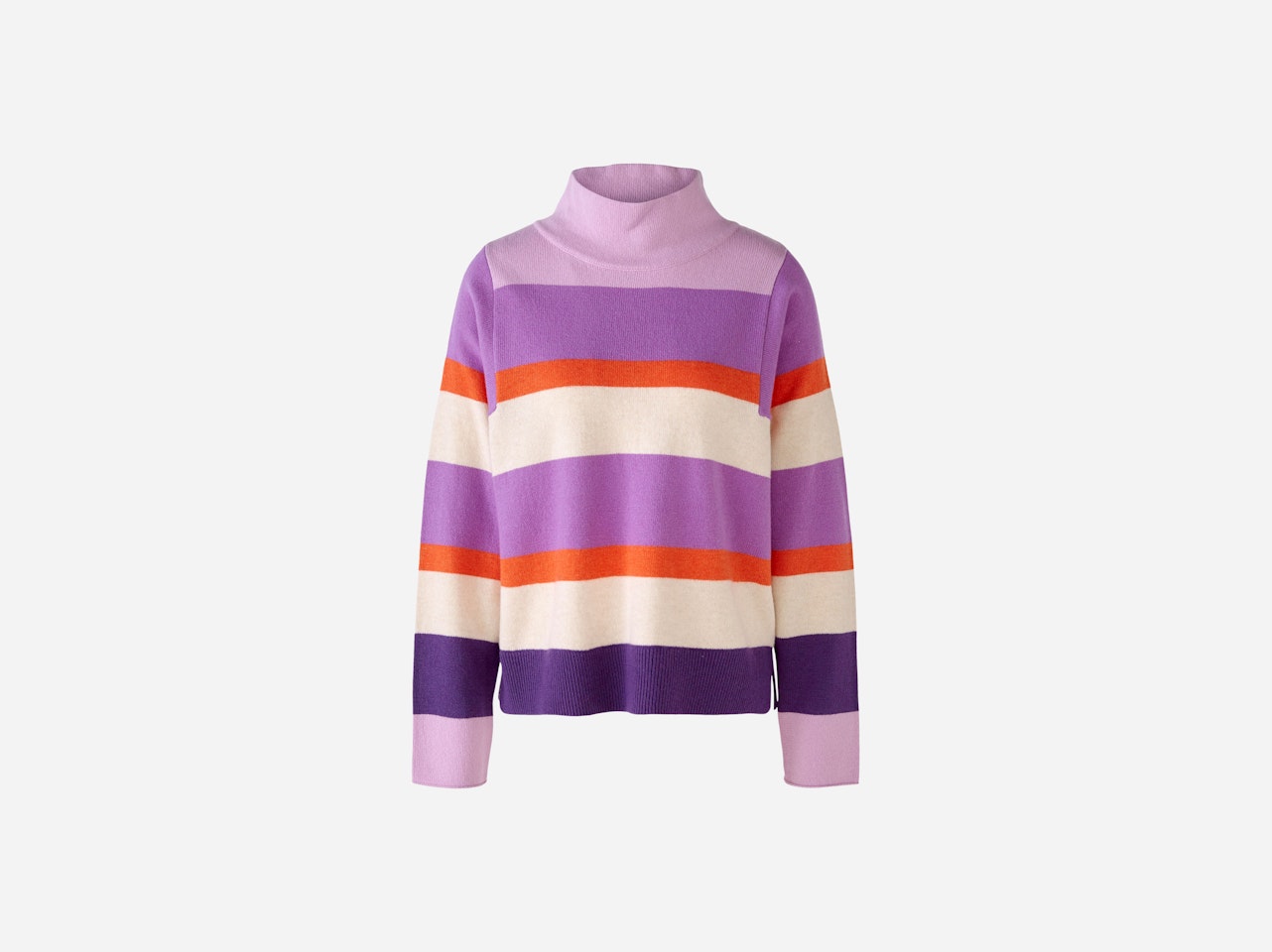 Bild 7 von Knitted jumper with stand-up collar in lilac orange | Oui