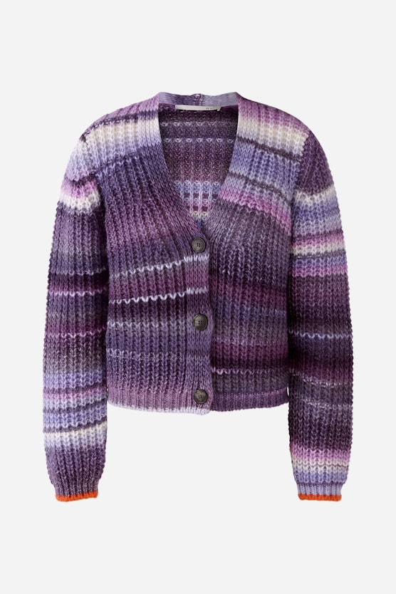 Cardigan with space-dyed colouring