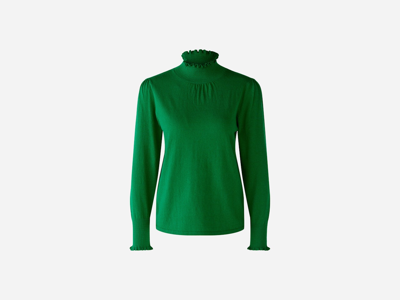 Bild 5 von Pullover in Baumwollmischung mit Seide und Kaschmir in green | Oui