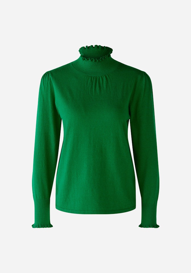 Bild 5 von Pullover in Baumwollmischung mit Seide und Kaschmir in green | Oui