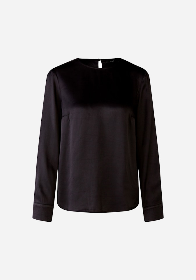 Bild 1 von Slip-on blouse made from viscose satin in black | Oui