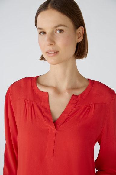 Bild 4 von Blouse shirt 100% viscose patch in chinese red | Oui