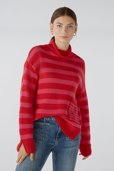 Bild 2 von Pullover Baumwollmischung mit Wolle in pink red | Oui