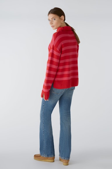 Bild 3 von Pullover Baumwollmischung mit Wolle in pink red | Oui