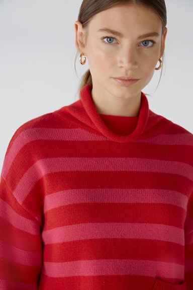 Bild 4 von Pullover Baumwollmischung mit Wolle in pink red | Oui
