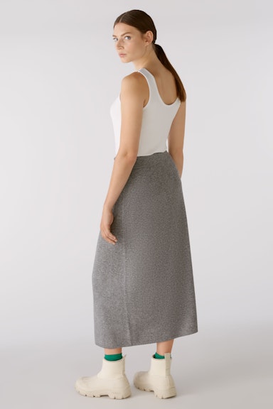 Bild 3 von Knitted skirt wool blend with modal in grey | Oui