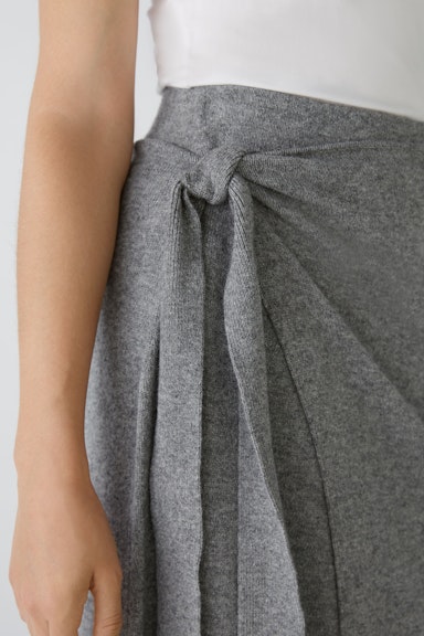 Bild 4 von Knitted skirt wool blend with modal in grey | Oui