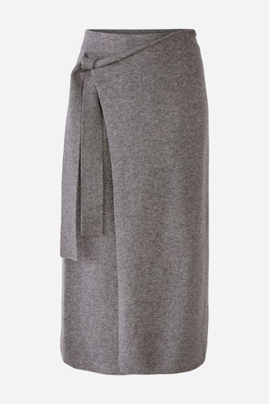 Bild 6 von Knitted skirt wool blend with modal in grey | Oui