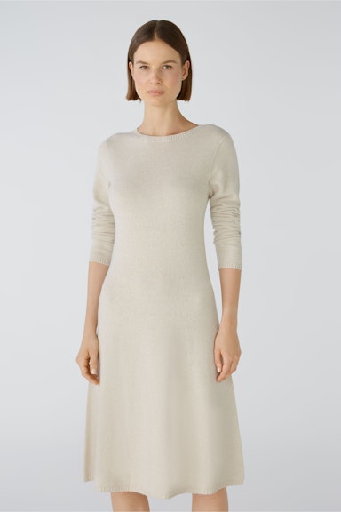 Bild 2 von Knitted dress wool blend with modal in light beige mel | Oui