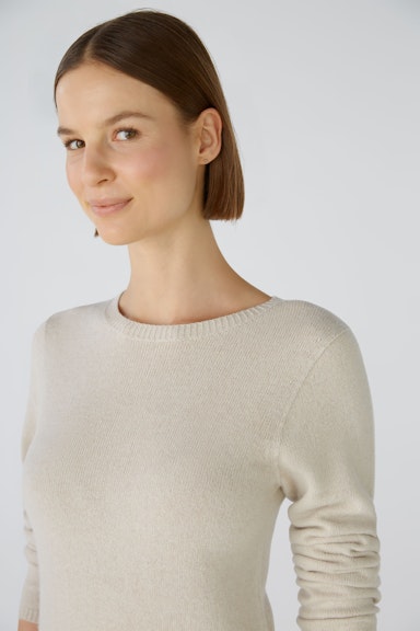 Bild 4 von Knitted dress wool blend with modal in light beige mel | Oui