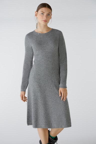 Bild 2 von Knitted dress wool blend with modal in grey | Oui