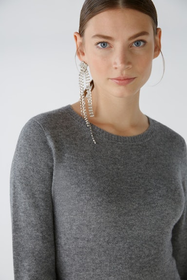 Bild 4 von Knitted dress wool blend with modal in grey | Oui