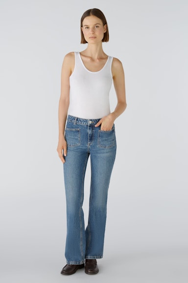 Bild 5 von THE FLARED Jeans Easy Kick, mid waist, regular in darkblue denim | Oui