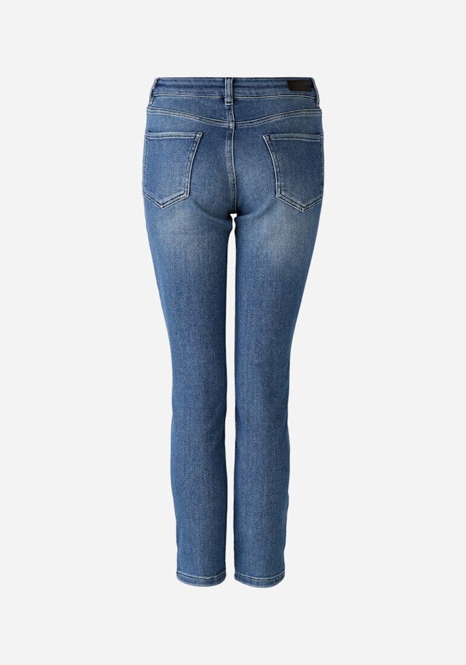 Bild 9 von LOULUH Jeans skinny fit, cropped in darkblue denim | Oui