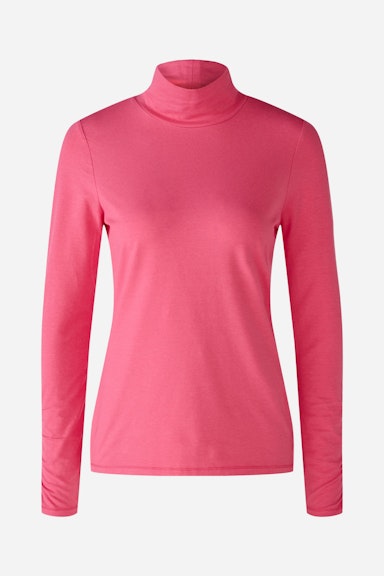 Bild 1 von Stand-up collar shirt elastic cotton-modal quality in raspberry sorbet | Oui