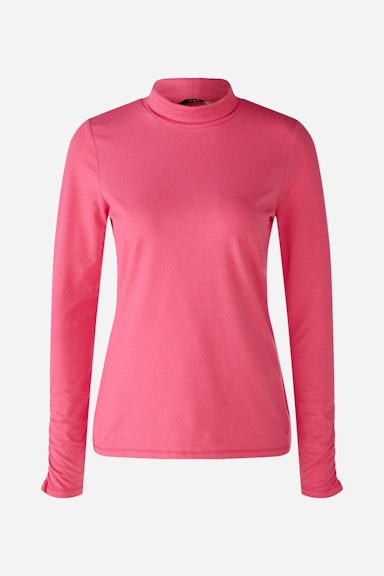 Bild 2 von Stand-up collar shirt elastic cotton-modal quality in raspberry sorbet | Oui