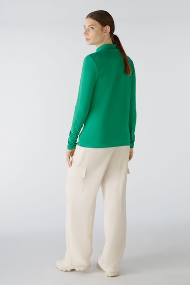 Bild 3 von Stand-up collar shirt elastic cotton-modal quality in green | Oui
