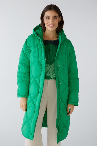 Bild 2 von Quilted coat  with backpack function in green | Oui