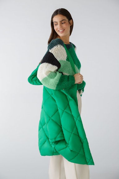 Bild 5 von Quilted coat  with backpack function in green | Oui
